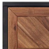 NNEVL Sideboard 90x33.5x80 cm Solid Acacia Wood and MDF