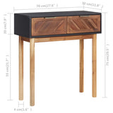 NNEVL Console Table 70x30x75 cm Solid Acacia Wood and MDF