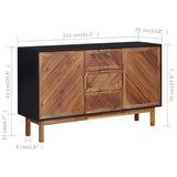NNEVL Sideboard 115x35x70 cm Solid Acacia Wood and MDF
