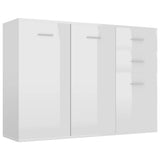 NNEVL Sideboard High Gloss White 105x30x75 cm Engineered Wood