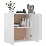 NNEVL Sideboard High Gloss White 105x30x75 cm Engineered Wood