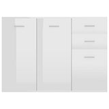 NNEVL Sideboard High Gloss White 105x30x75 cm Engineered Wood