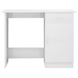NNEVL Desk High Gloss White 100x50x76 cm Engineered Wood