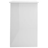 NNEVL Desk High Gloss White 100x50x76 cm Engineered Wood