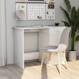 NNEVL Desk High Gloss White 100x50x76 cm Engineered Wood