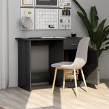NNEVL Desk High Gloss Grey 100x50x76 cm Engineered Wood
