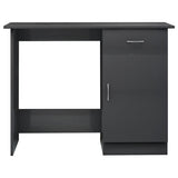 NNEVL Desk High Gloss Grey 100x50x76 cm Engineered Wood