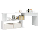 NNEVL Corner Desk High Gloss White 78.7"x19.7"x29.9" Engineered Wood