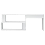 NNEVL Corner Desk High Gloss White 78.7"x19.7"x29.9" Engineered Wood