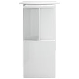 NNEVL Corner Desk High Gloss White 78.7"x19.7"x29.9" Engineered Wood