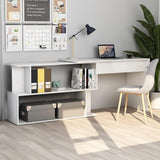 NNEVL Corner Desk High Gloss White 78.7"x19.7"x29.9" Engineered Wood