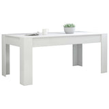 NNEVL Dining Table High Gloss White 70.9"x35.4"x29.9" Engineered Wood