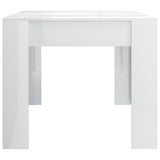 NNEVL Dining Table High Gloss White 70.9"x35.4"x29.9" Engineered Wood