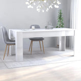 NNEVL Dining Table High Gloss White 70.9"x35.4"x29.9" Engineered Wood