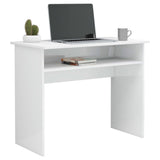 NNEVL Desk High Gloss White 90x50x74 cm Engineered Wood