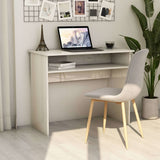 NNEVL Desk High Gloss White 90x50x74 cm Engineered Wood