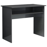NNEVL Desk High Gloss Grey 90x50x74 cm Engineered Wood