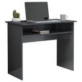 NNEVL Desk High Gloss Grey 90x50x74 cm Engineered Wood