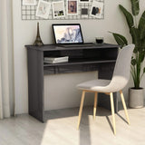 NNEVL Desk High Gloss Grey 90x50x74 cm Engineered Wood