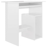 NNEVL Desk High Gloss White 80x45x74 cm Engineered Wood