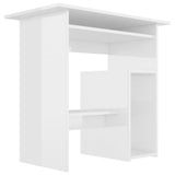 NNEVL Desk High Gloss White 80x45x74 cm Engineered Wood