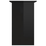 NNEVL Desk High Gloss Black 80x45x74 cm Engineered Wood