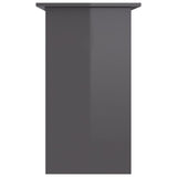 NNEVL Desk High Gloss Grey 80x45x74 cm Engineered Wood