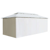 NNEVL Gazebo with Curtains 600x298x270 cm White 180g/m²
