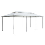 NNEVL Gazebo with Curtains 600x298x270 cm White 180g/m²