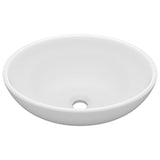 NNEVL Luxury Basin Oval-shaped Matt White 40x33 cm Ceramic