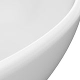 NNEVL Luxury Basin Oval-shaped Matt White 40x33 cm Ceramic