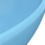 NNEVL Luxury Basin Oval-shaped Matt Light Blue 40x33 cm Ceramic
