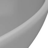 NNEVL Luxury Basin Oval-shaped Matt Light Grey 40x33 cm Ceramic