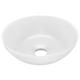 NNEVL Bathroom Sink Ceramic Matt White Round