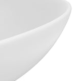 NNEVL Bathroom Sink Ceramic Matt White Round