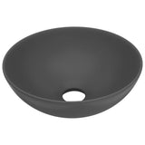 NNEVL Bathroom Sink Ceramic Dark Grey Round