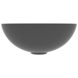 NNEVL Bathroom Sink Ceramic Dark Grey Round