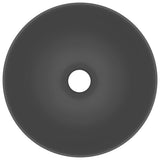 NNEVL Bathroom Sink Ceramic Dark Grey Round