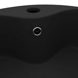 NNEVL Luxury Wash Basin with Overflow Matt Black 36x13 cm Ceramic