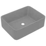 NNEVL Luxury Wash Basin Matt Light Grey 41x30x12 cm Ceramic