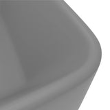 NNEVL Luxury Wash Basin Matt Light Grey 41x30x12 cm Ceramic
