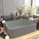 NNEVL Luxury Wash Basin Matt Light Grey 41x30x12 cm Ceramic