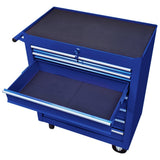 NNEVL Workshop Tool Trolley with 7 Drawers Blue