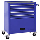 NNEVL Tool Trolley with 4 Drawers Steel Blue