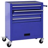 NNEVL Tool Trolley with 4 Drawers Steel Blue
