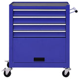 NNEVL Tool Trolley with 4 Drawers Steel Blue