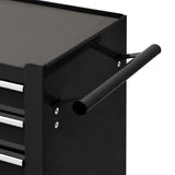 NNEVL Tool Trolley with 4 Drawers Steel Black