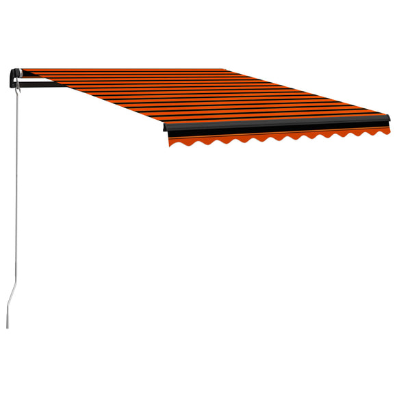 NNEVL Manual Retractable Awning 300x250 cm Orange and Brown