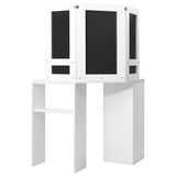 NNEVL Corner Dressing Table Make-up Table with LED Light White