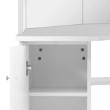 NNEVL Corner Dressing Table Make-up Table with LED Light White